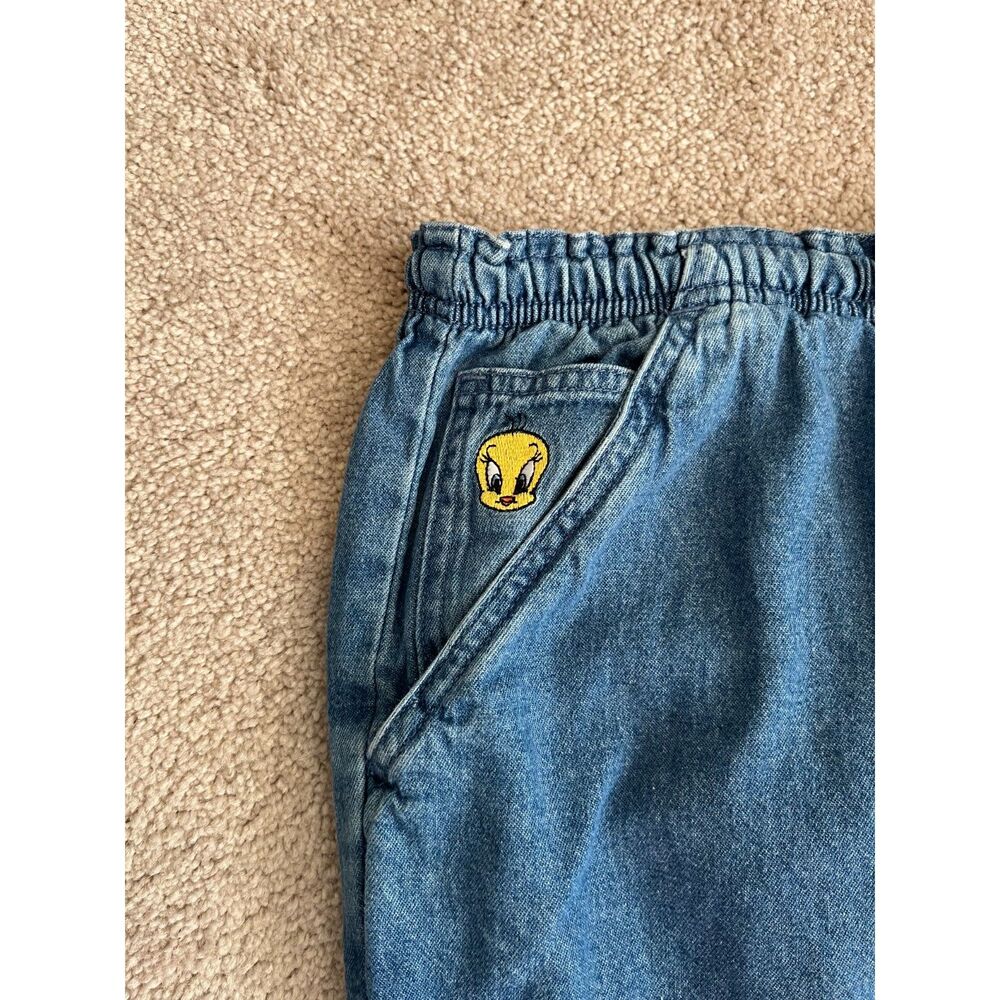 Vintage (2000) Warner Bros. Looney Tunes Tweety Bird Capri Jeans Size Medium